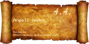 Angeli Andos névjegykártya